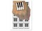 Piano Keys Music Temporary Tattoo Water Resistant Fake Body Art Set Collection (1 Sheet)